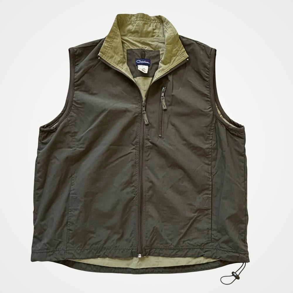 Catalina Nylon Full Zip Vest Forest Night Green Women's LG Utility Gorpcore Hike